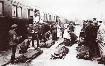 Boarding a Hospital Train by English Photographer